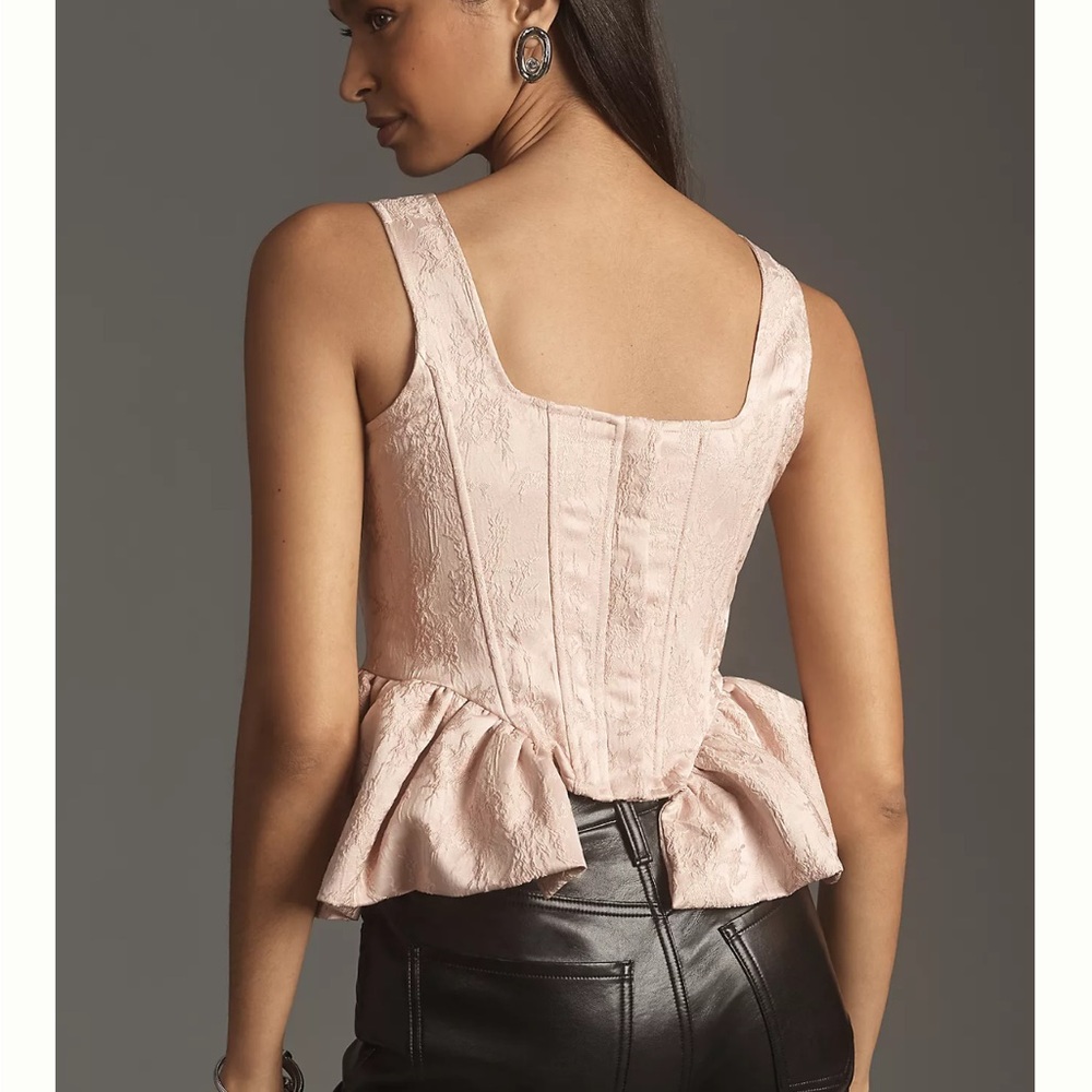 Chic Side Peplum Corset Top. Baby / light pink. New with Tags. - Picture 9 of 10